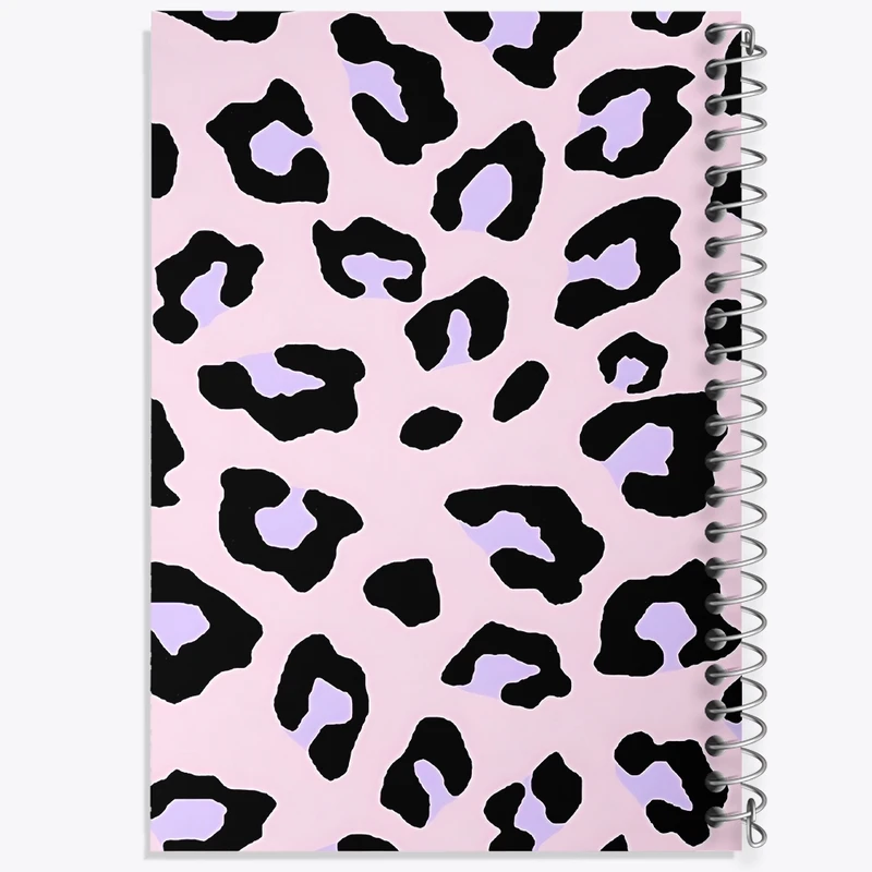 دفتر طراحی 50 برگ خندالو طرح پترن پلنگی کد N2623