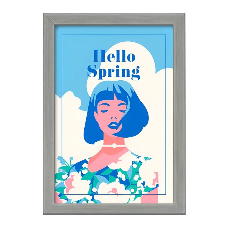 تابلو خندالو طرح سلام به بهار کد F8850