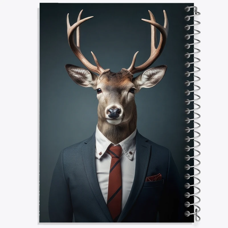 دفتر شطرنجی 50 برگ خندالو طرح گوزن بامزه کد F3232