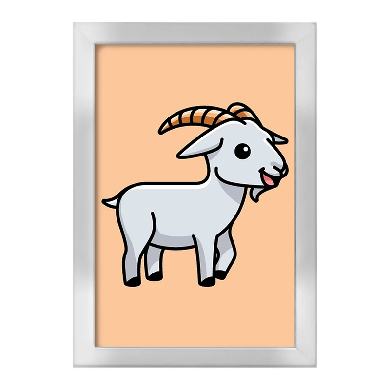 تابلو خندالو طرح حیوانات بامزه بز کد 28185