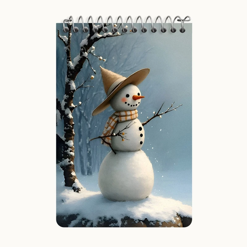 دفتر یادداشت 50 برگ خندالو طرح آدم برفی کد F7156