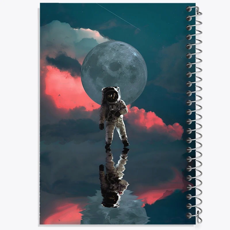 دفتر طراحی 50 برگ خندالو طرح فضانورد کد N4490