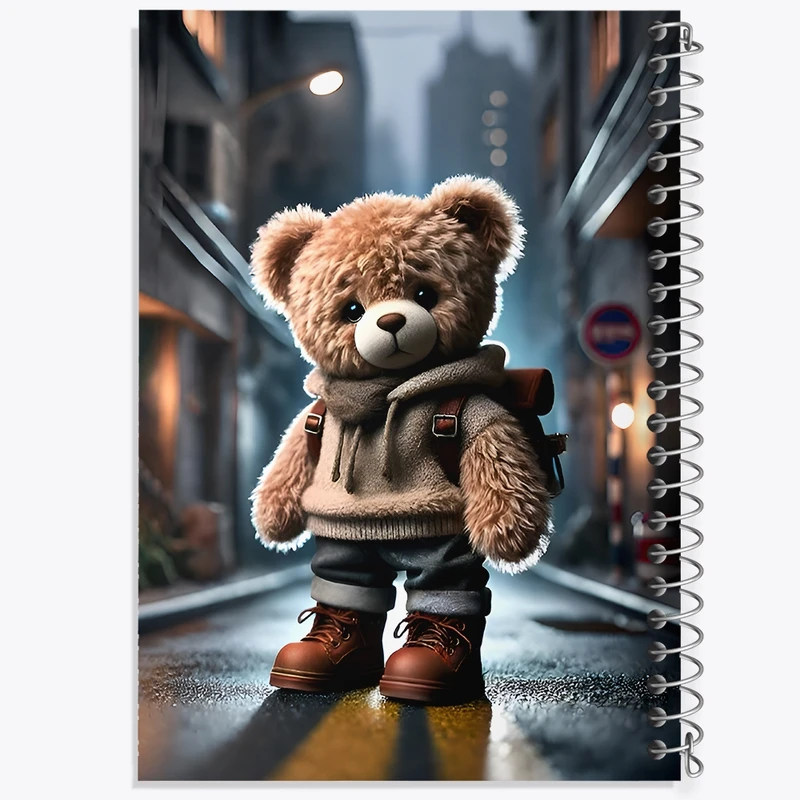 دفتر ژورنال نویسی 50 برگ خندالو مدل نقطه ای طرح خرس بامزه کد F11530