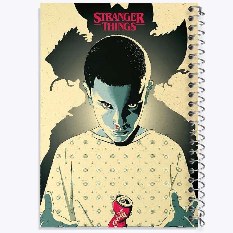 دفتر طراحی 50 برگ خندالو طرح استرنجر تینگز (Stranger Things) کد F10165