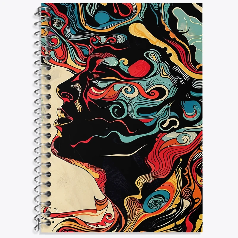 دفتر لغت 50 برگ خندالو طرح انسان انتزاعی کد F4669