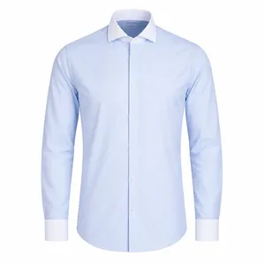 پیراهن آستین بلند یقه برگردان با تنخور معمولی (regular fit) مردانه مدل HSP_159