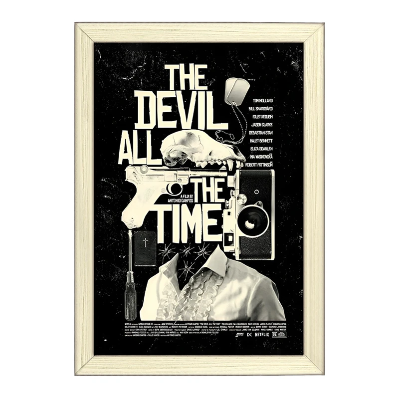 تابلو خندالو طرح شیطان تمام ‌وقت (The Devil All the Time) کد F13506