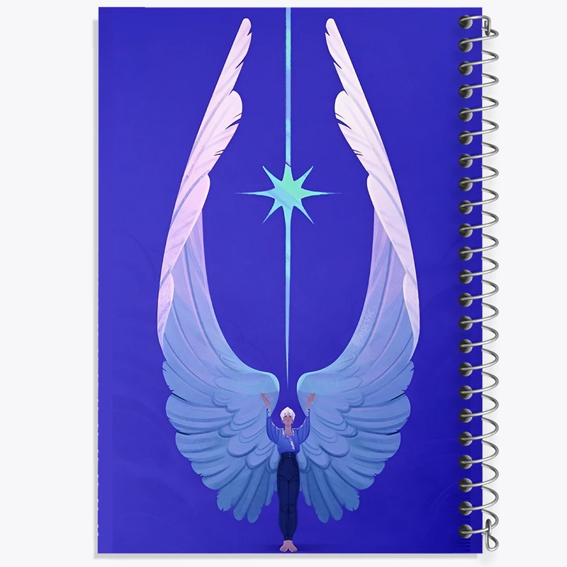 دفتر مشق 100 برگ خندالو طرح فرشته کد F4602