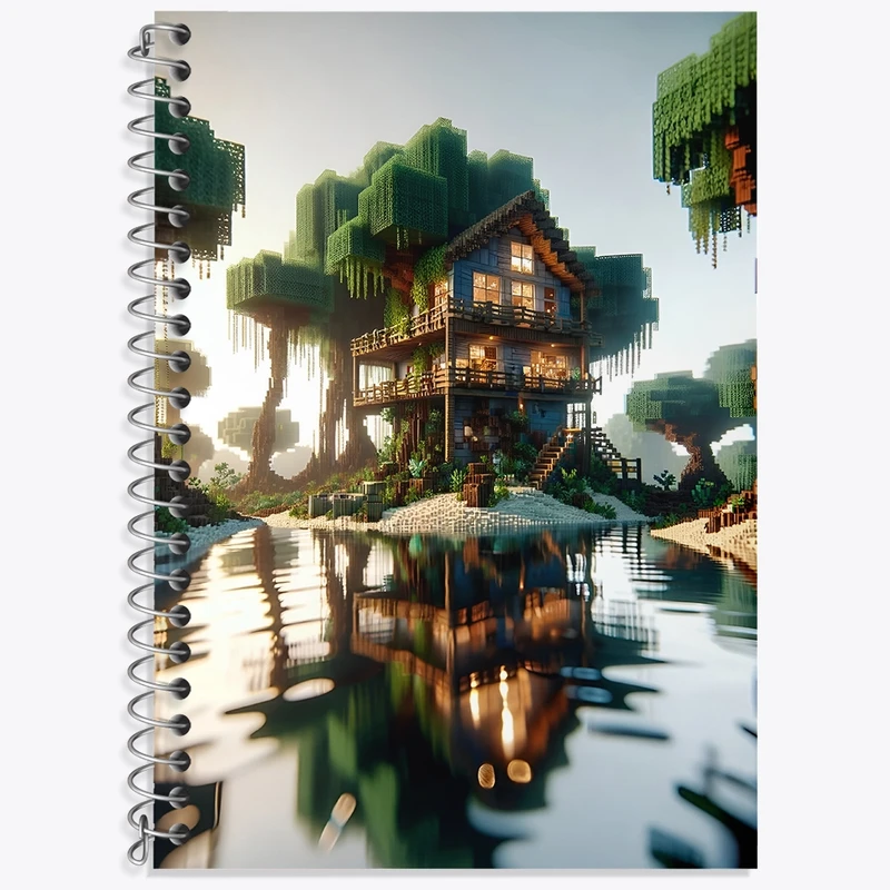 دفتر لغت 50 برگ خندالو طرح ماینکرافت (Minecraft) کد F3520