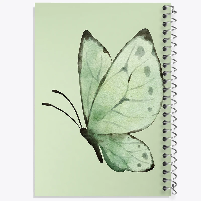 دفتر مشق 100 برگ خندالو طرح پروانه سبز کد F3659