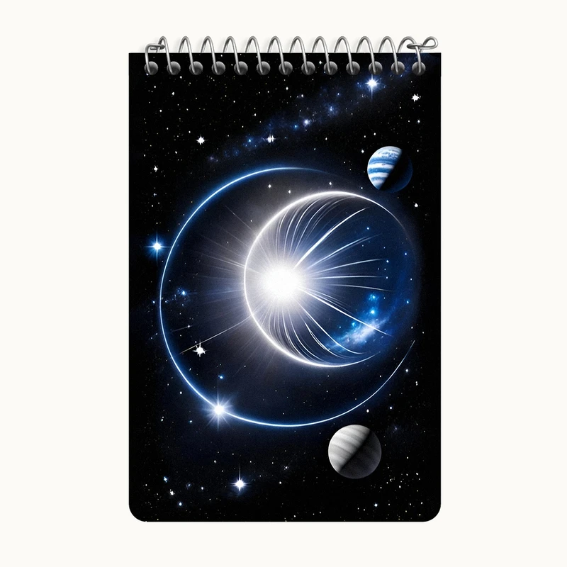 دفتر یادداشت 50 برگ خندالو طرح کهکشان (galaxy) کد F7241