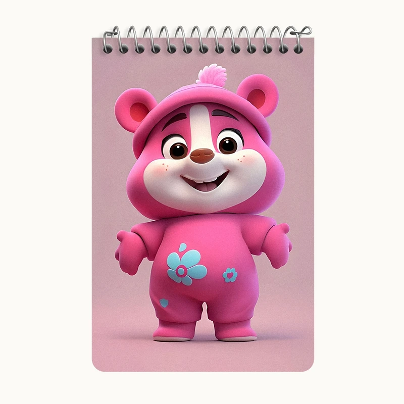 دفتر یادداشت 50 برگ خندالو طرح خرس مهربون کیوت کد F8151