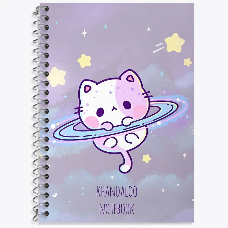 دفتر نت موسیقی 50 برگ خندالو طرح گربه کهکشانی کد N8148