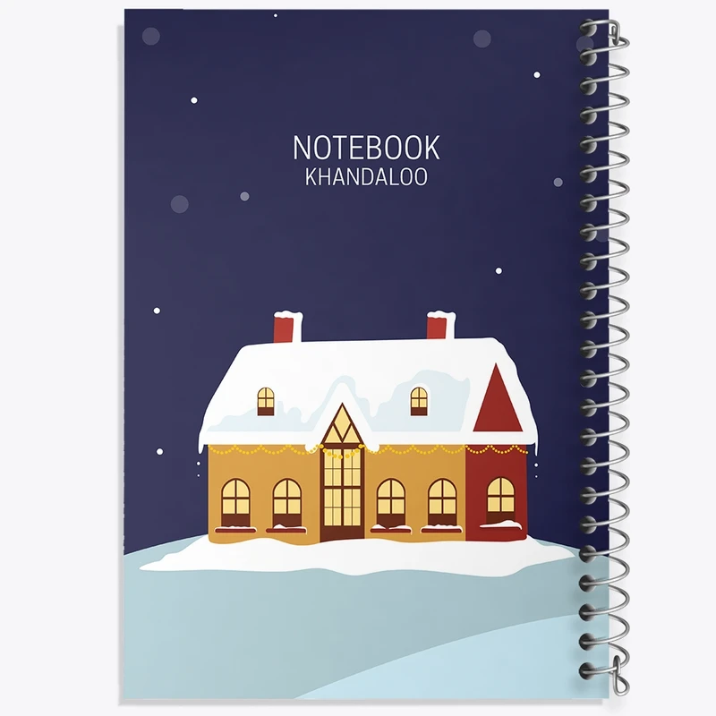 دفتر طراحی 50 برگ خندالو طرح خانه زمستانی کد N818