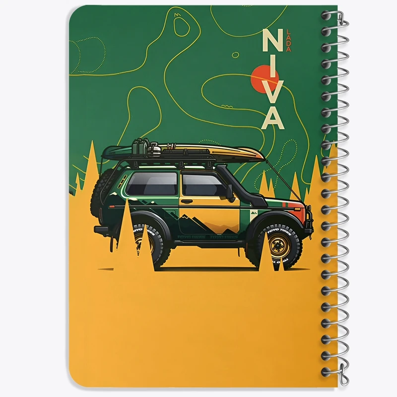 دفتر یادداشت 50 برگ خندالو طرح ماشین آفرود (Off Road) کد F14171