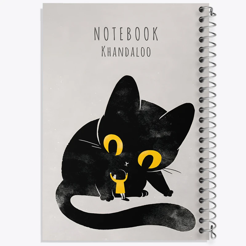 دفتر مشق 50 برگ خندالو طرح گربه و دختر کد N6607