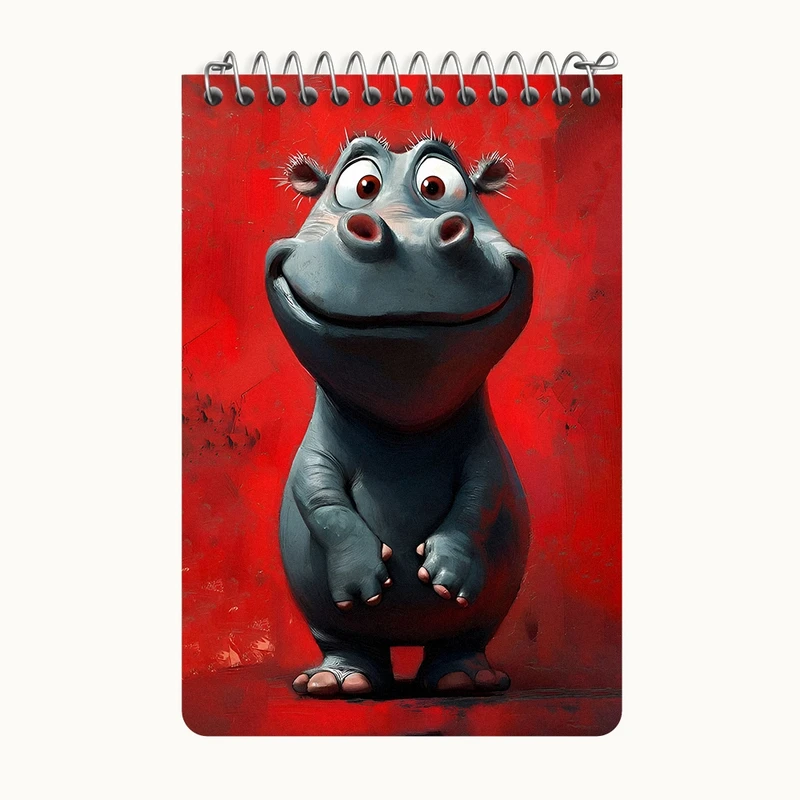 دفتر یادداشت 50 برگ خندالو طرح اسب آبی بامزه کد F12865