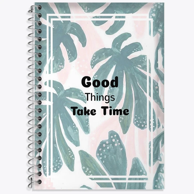 دفتر لغت 50 برگ خندالو طرح Good Things Take Time کد F11402