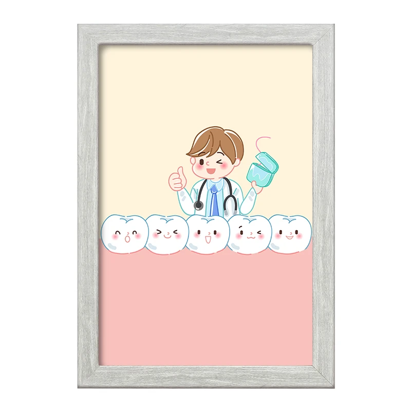 تابلو خندالو طرح دندان و دندان پزشکی کودکانه کد 36715