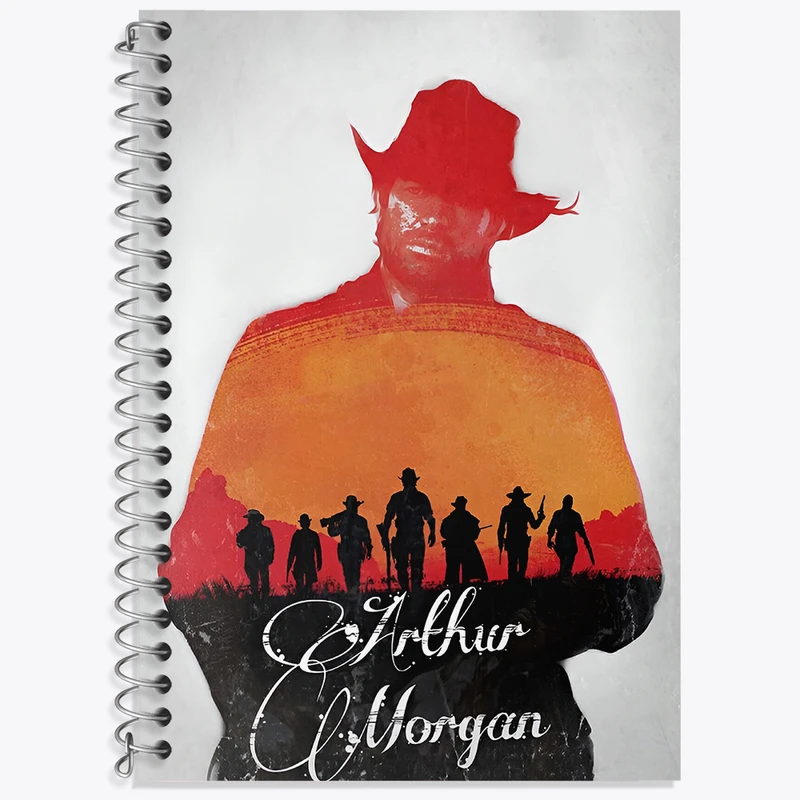 دفتر زبان 50 برگ خندالو طرح رد دد (Red Dead) کد N9347