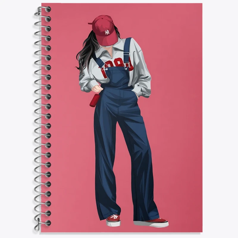 دفتر نت موسیقی 50 برگ خندالو طرح دخترانه مینیمال کد F3247