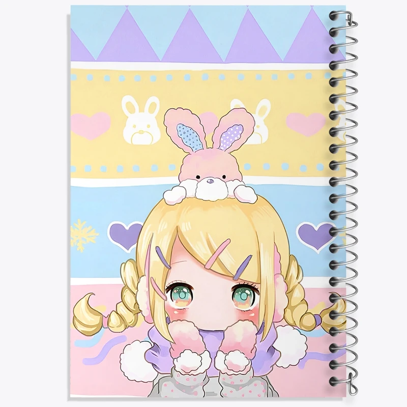 دفتر طراحی 50 برگ خندالو طرح دخترانه کیوت کد N3967