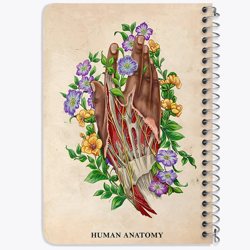 دفتر یادداشت 50 برگ خندالو طرح آناتومی دست (Hand Anatomy) کد F14000