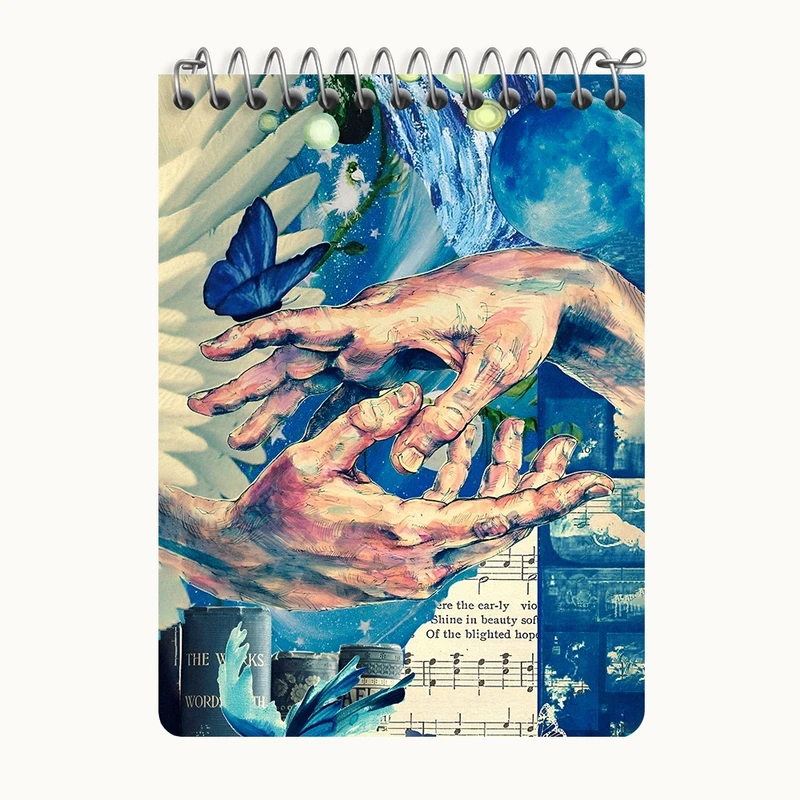 دفتر یادداشت 50 برگ خندالو طرح آفرینش آدم کد N4172