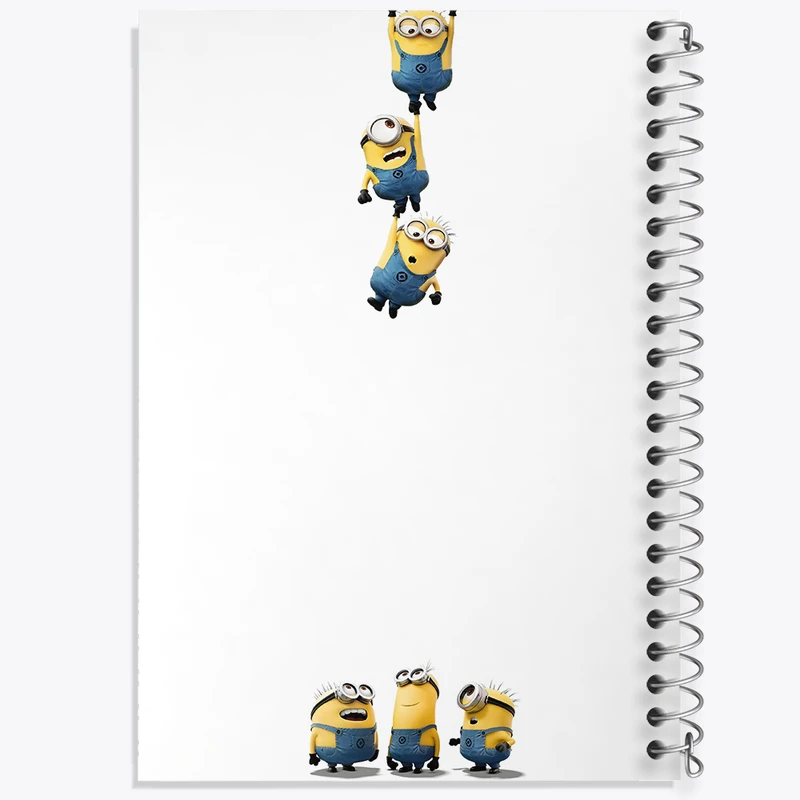 دفتر مشق 100 برگ خندالو طرح مینیون‌ها (Minions) کد F3384