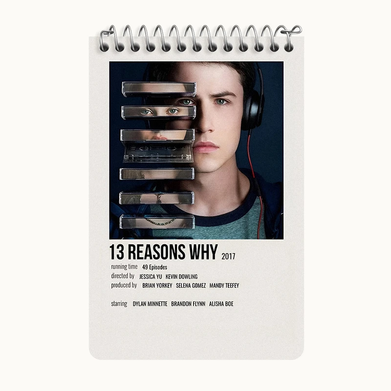 دفتر یادداشت 50 برگ خندالو طرح 13 Reasons Why کد F13374
