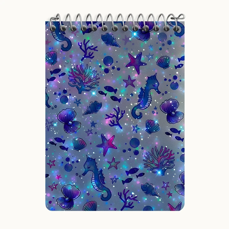 دفتر یادداشت 50 برگ خندالو طرح پترن دریایی کد N7153