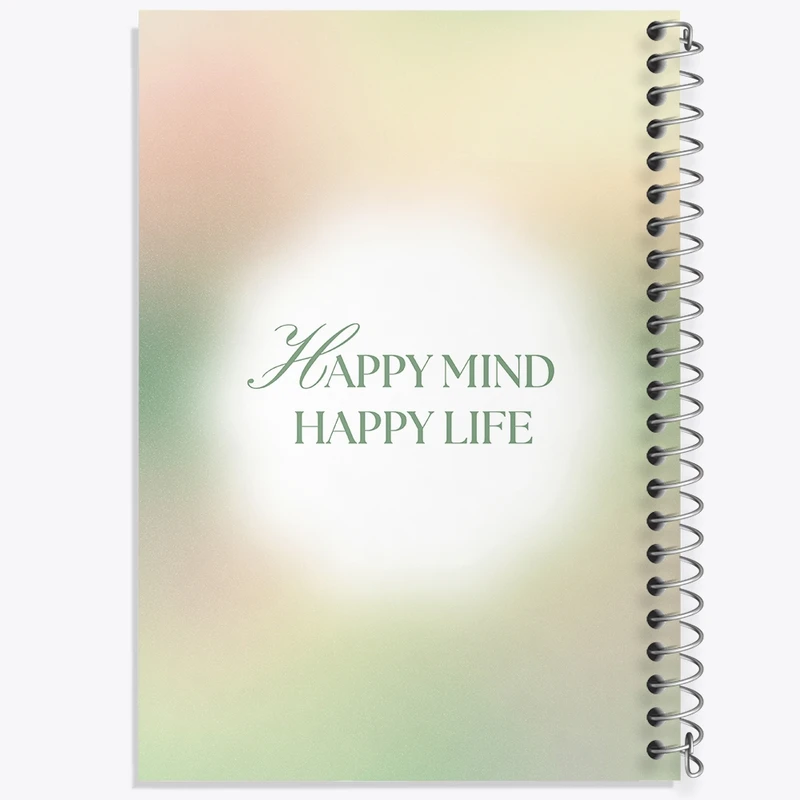 دفتر طراحی 50 برگ خندالو طرح Happy Mind Happy Life کد N2366