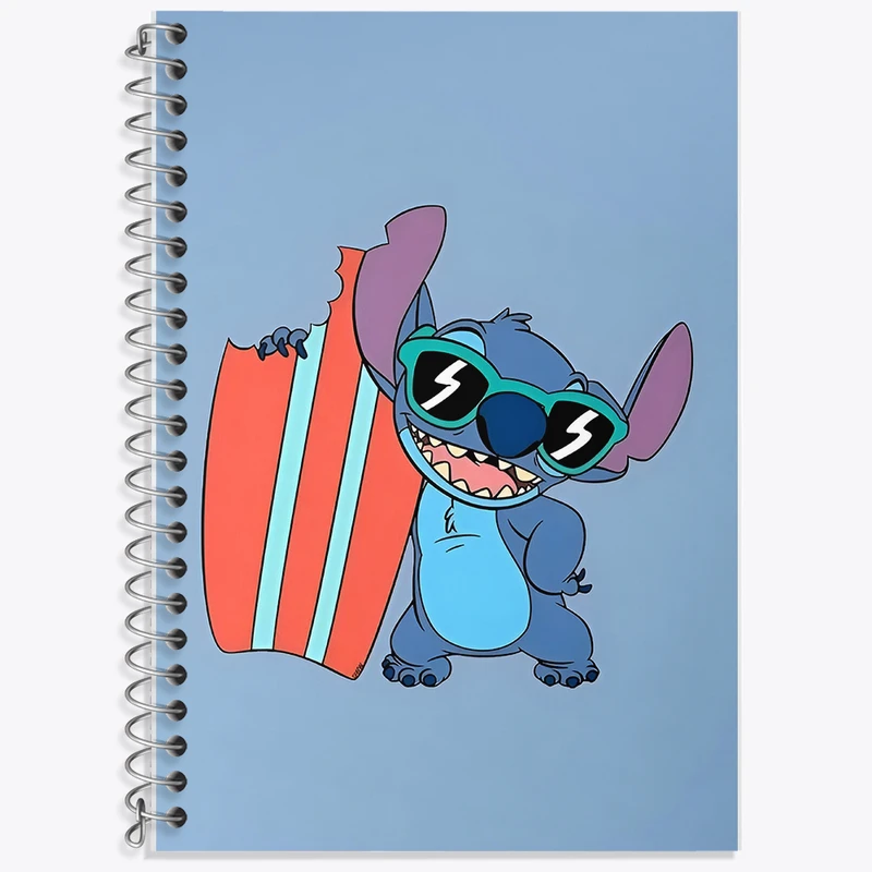 دفتر زبان 50 برگ خندالو مدل سه خط طرح استیچ کد F11001