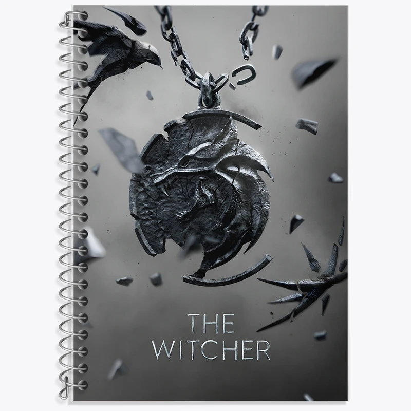 دفتر زبان دوخط 50 برگ خندالو طرح ویچر (The Witcher) کد F13616