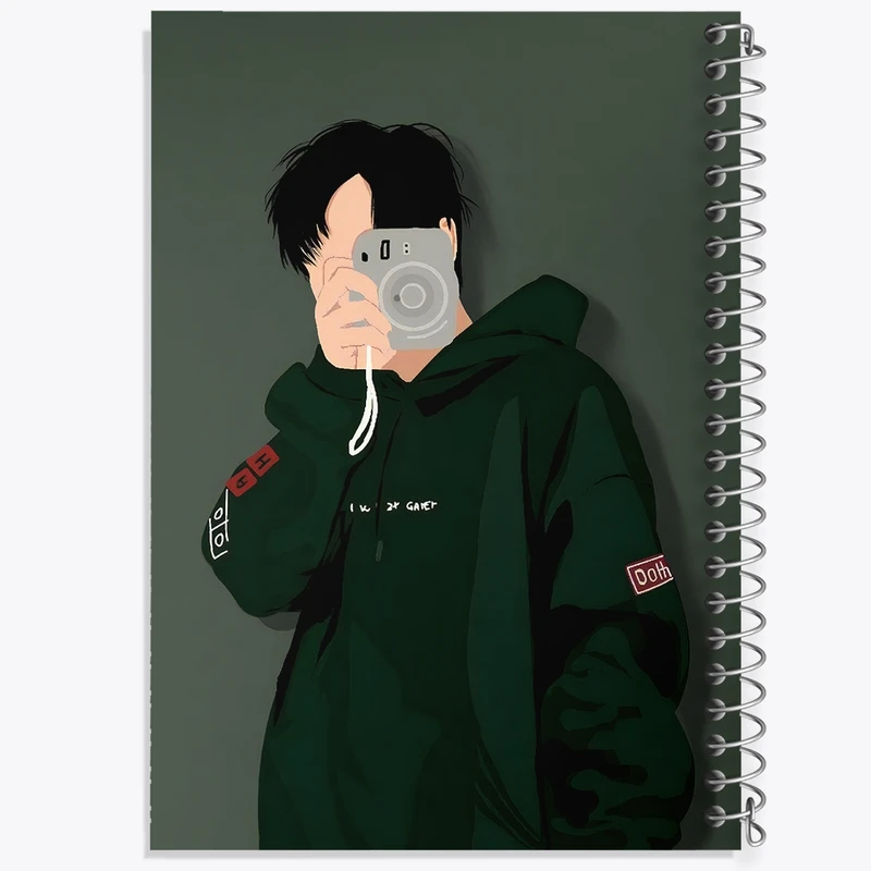 دفتر طراحی 50 برگ خندالو طرح پسرانه مینیمال کد F3240