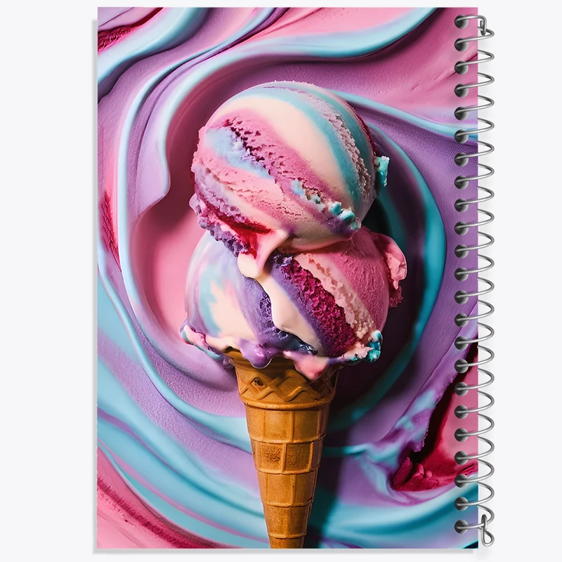 دفتر نقاشی 50 برگ خندالو طرح بستنی قیفی کد F11596