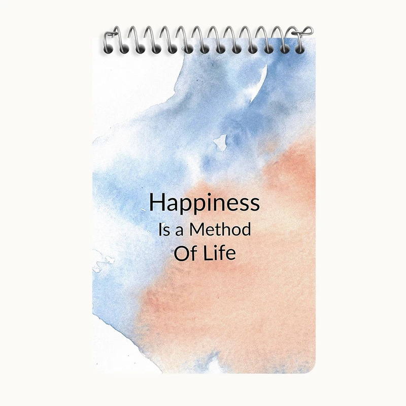 دفتر یادداشت 50 برگ خندالو طرح Happiness Is A Method Of Life کد F11427