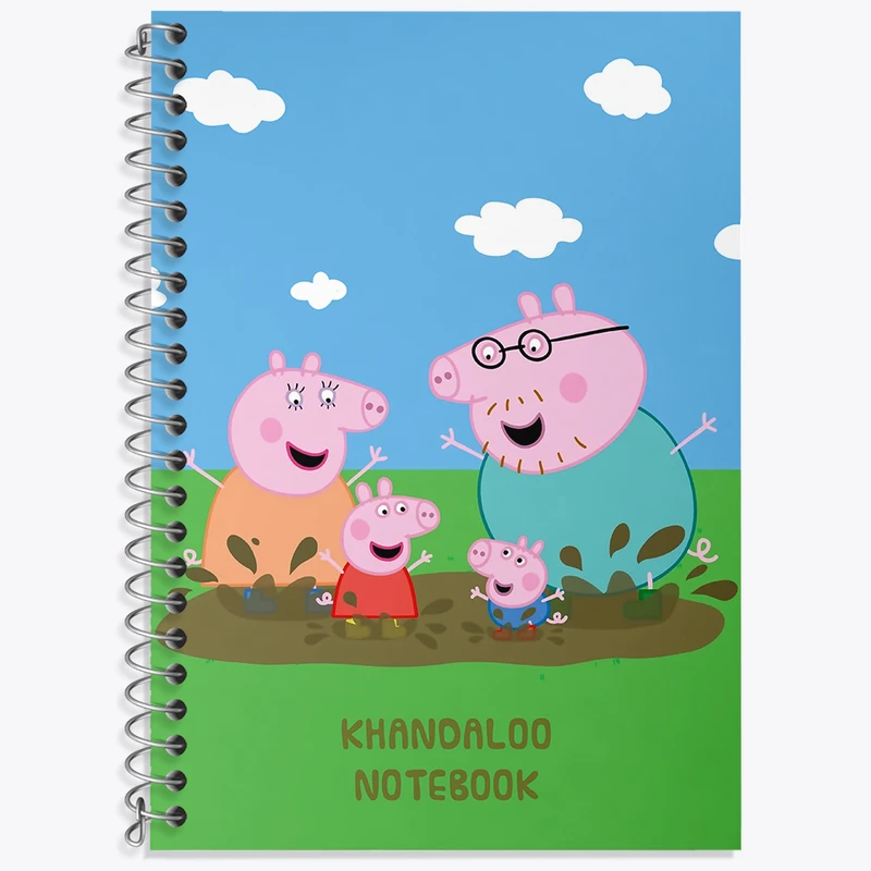 دفتر زبان دوخط 50 برگ خندالو طرح انیمیشن پپا پیگ (Peppa Pig) کد N9244