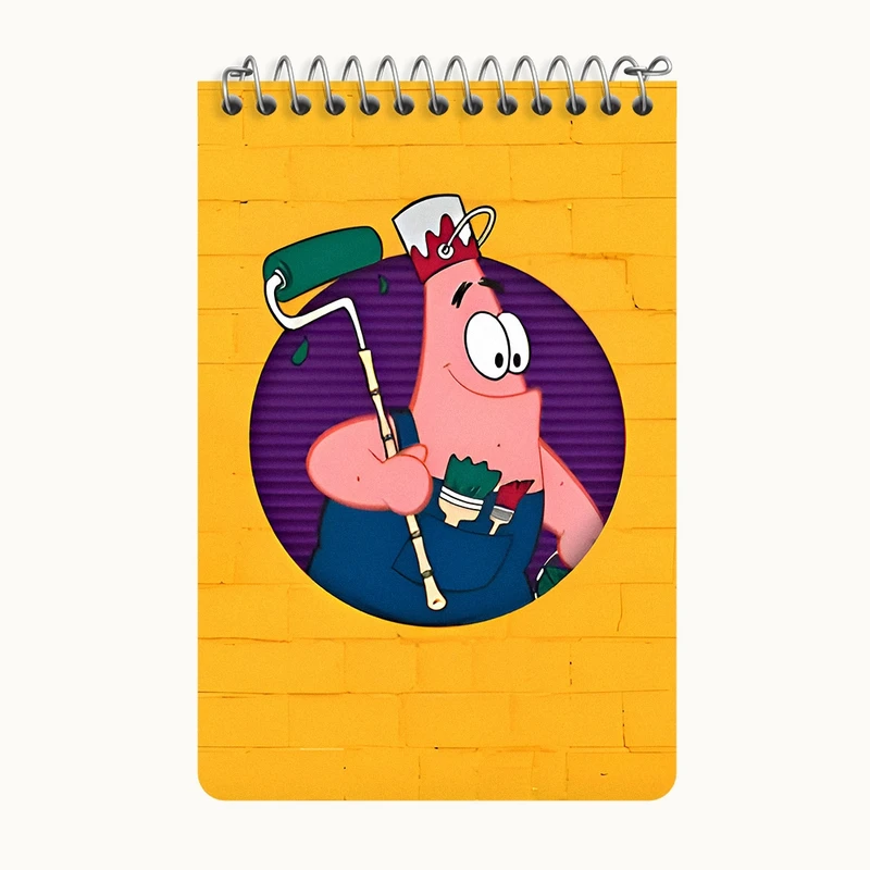 دفتر یادداشت 50 برگ خندالو طرح پاتریک باب اسفنجی کد F6881