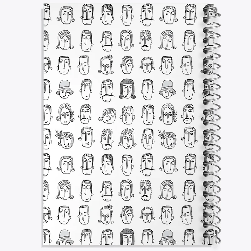 دفتر طراحی 50 برگ خندالو طرح چهره ها کد N3210