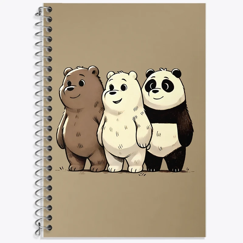 دفتر لغت 50 برگ خندالو طرح سه خرس کله پوک کد F8965