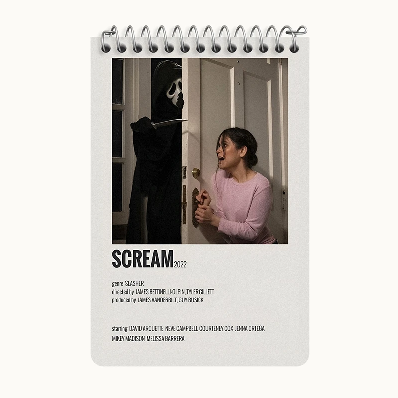 دفتر یادداشت 50 برگ خندالو طرح جیغ (Scream) کد F13032
