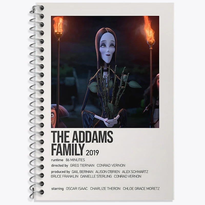 دفتر زبان دوخط 50 برگ خندالو طرح خانواده آدامز (The Addams Family) کد F13412