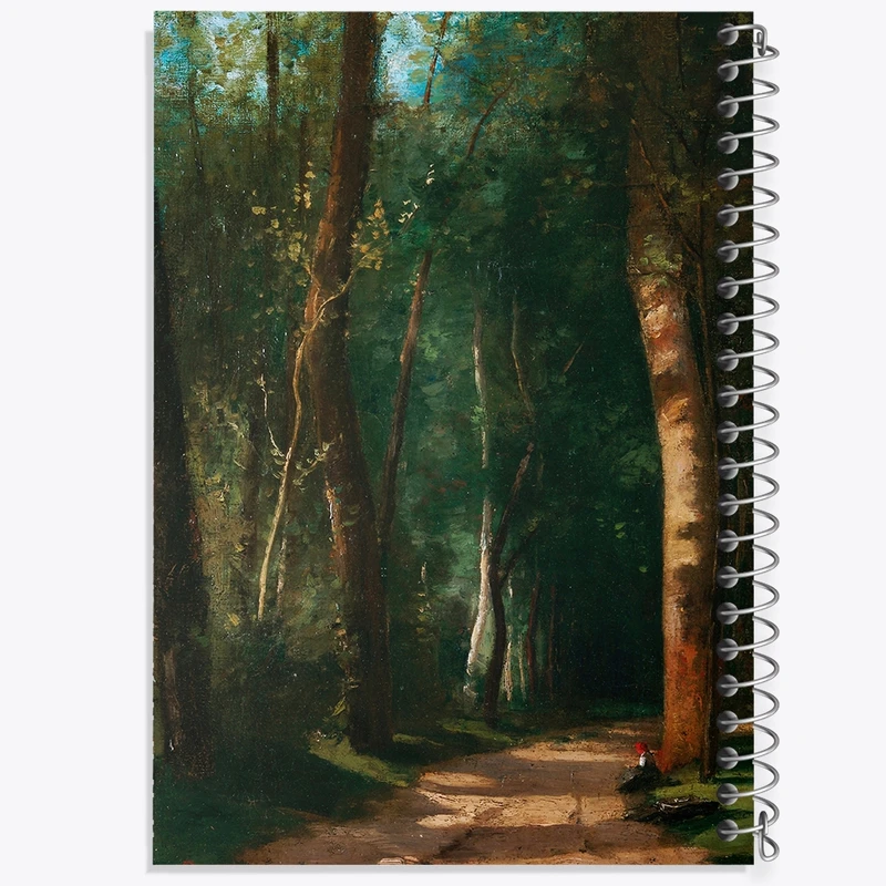 دفتر لیست خرید 50 برگ خندالو طرح نقاشی کوچه در یک جنگل اثر کامیل پیسارو کد F12340