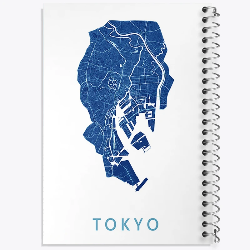 دفتر مشق 50 برگ خندالو طرح نقشه توکیو کد F11961