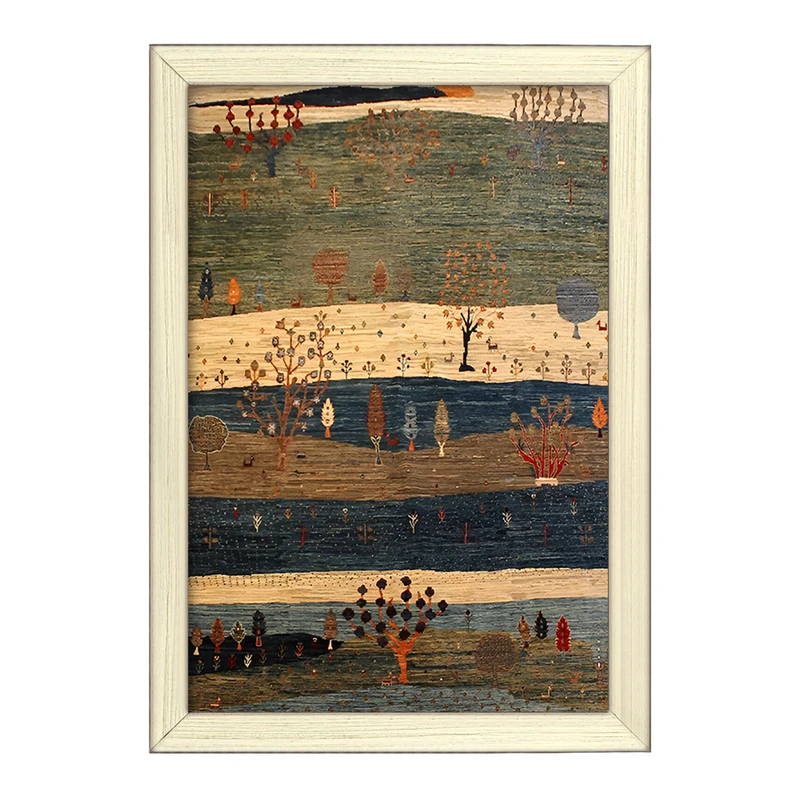 تابلو خندالو طرح پترن فرش کد F6375