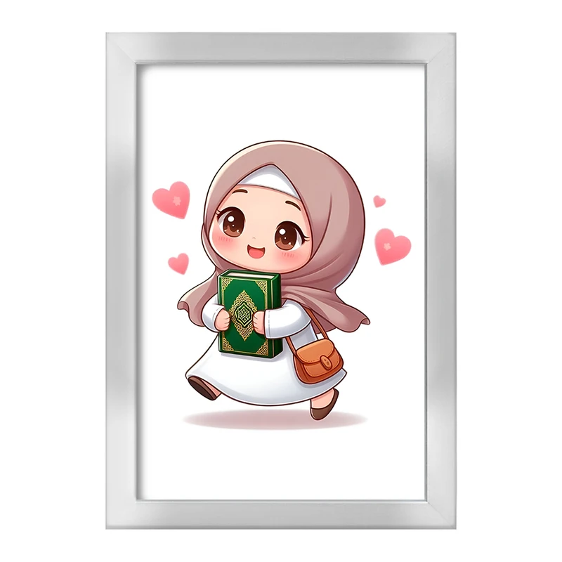 تابلو خندالو طرح دخترانه با حجاب کد F3773