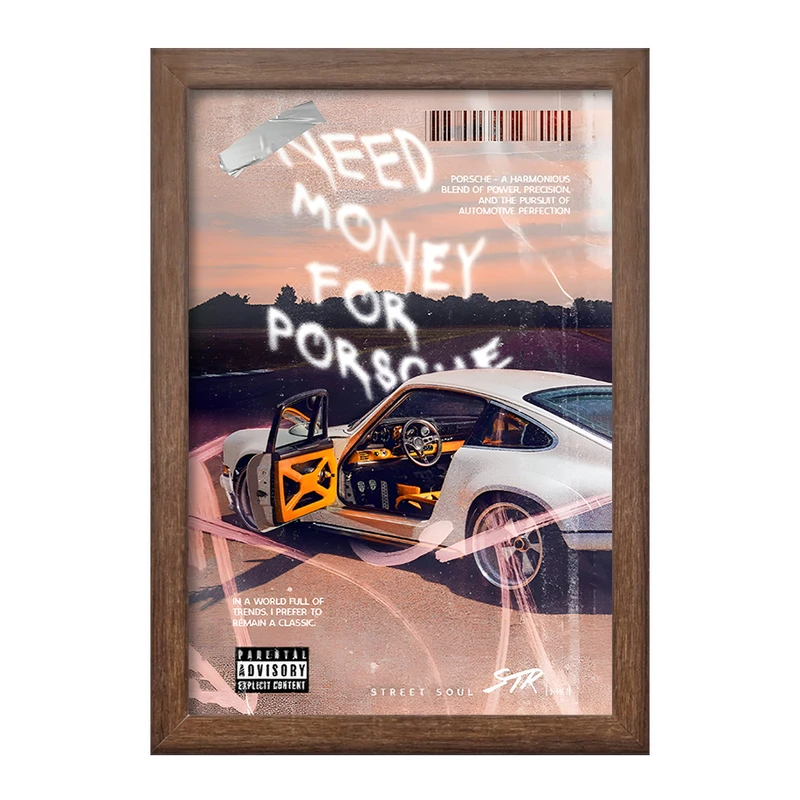 تابلو خندالو طرح پورشه (Porsche) کد F13520