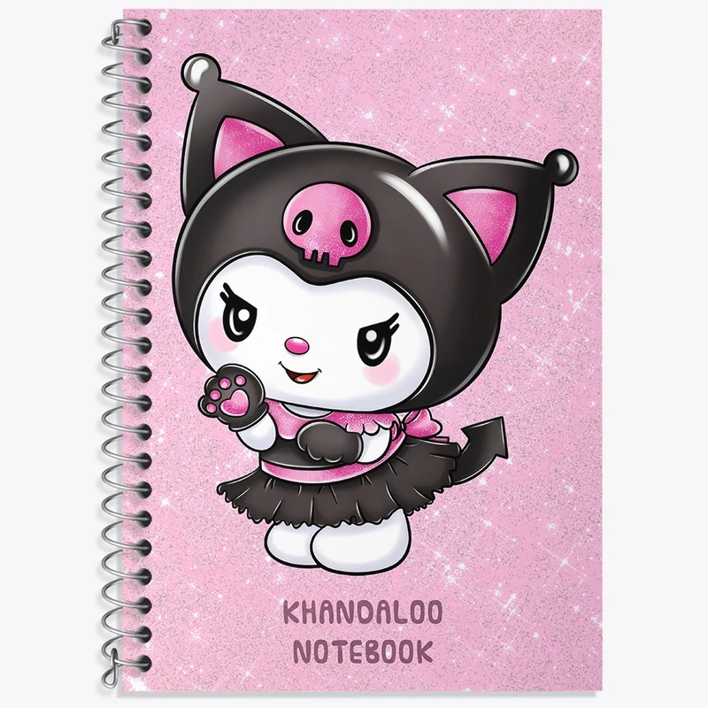 دفتر لغت 50 برگ خندالو طرح کرومی (Kuromi) کد N9024