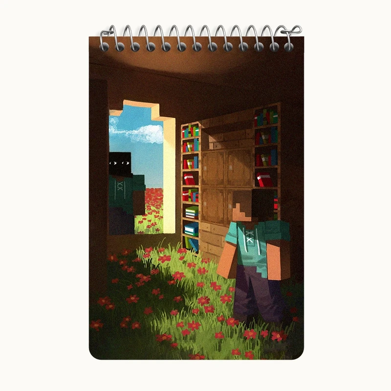 دفتر یادداشت 50 برگ خندالو طرح ماینکرافت (Minecraft) کد F14058